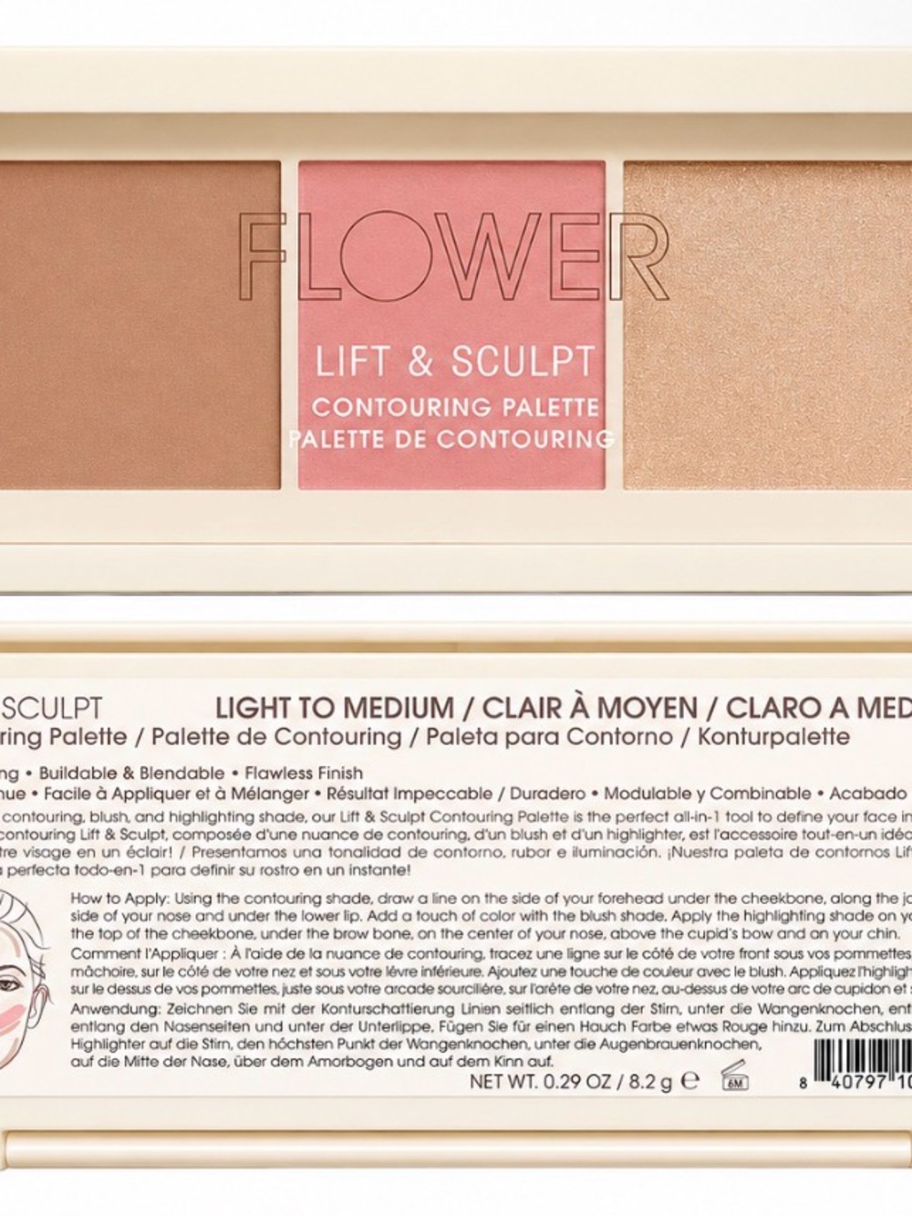 Flower Lift & Sculpt Contouring Palette — Light to Medium